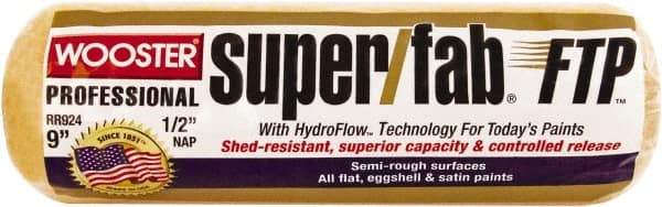 Wooster Brush - 1/2" Nap, 9" Wide Paint Roller - Semi-Rough Texture, Synthetic Knit - Industrial Tool & Supply