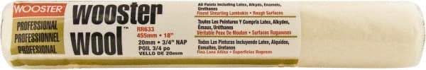 Wooster Brush - 3/4" Nap, 18" Wide Paint Roller - Rough Texture, Lambswool - Industrial Tool & Supply