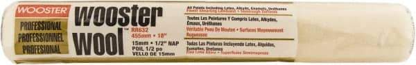 Wooster Brush - 1/2" Nap, 18" Wide Paint Roller - Semi-Rough Texture, Lambswool - Industrial Tool & Supply
