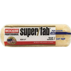 Wooster Brush - 3/4" Nap, 9" Wide Paint Roller - Rough Texture, Synthetic Knit - Industrial Tool & Supply