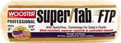 Wooster Brush - 3/4" Nap, 9" Wide Paint Roller - Rough Texture, Synthetic Knit - Industrial Tool & Supply