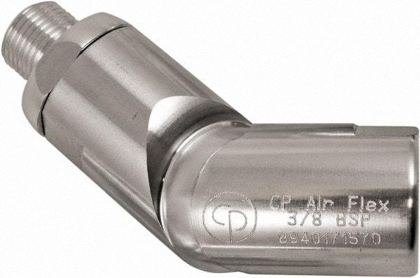 Chicago Pneumatic - 3/8 Male x Female NPT Pneumatic Hose Swivel Fitting - 3/8" ID, Aluminum, Industrial Interchange, 1-5/32" Body Diam - Industrial Tool & Supply