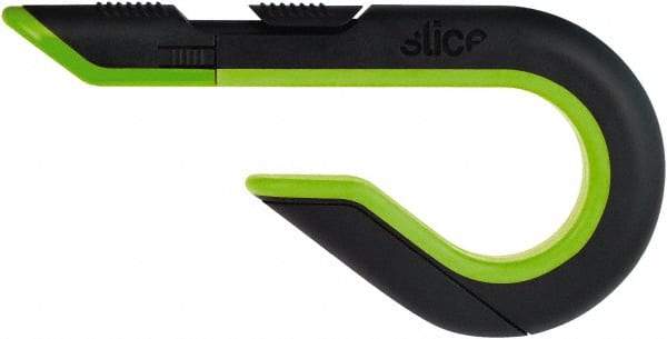 Slice - Retractable Utility Knife - Black & Green Non-Slip Comfort Handle, 1 Blade Included - Industrial Tool & Supply