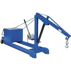 Vestil - 2,000 Lb Load Capacity, Steel Counter Balanced Floor Crane - 5' 17/64" Span - Industrial Tool & Supply