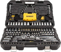 DeWALT - 168 Piece 1/4 & 3/8" Drive Mechanic's Tool Set - Comes in Blow Molded Case - Industrial Tool & Supply