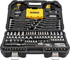 DeWALT - 142 Piece 1/4 & 3/8" Drive Mechanic's Tool Set - Comes in Blow Molded Case - Industrial Tool & Supply