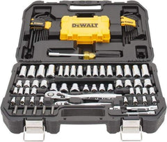 DeWALT - 108 Piece 1/4 & 3/8" Drive Mechanic's Tool Set - Comes in Blow Molded Case - Industrial Tool & Supply