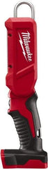 Milwaukee Tool - LED Bulb, 300 Lumens, Spotlight/Lantern Flashlight - Red Plastic Body, 18V Lithium-Ion Batteries Not Included - Industrial Tool & Supply
