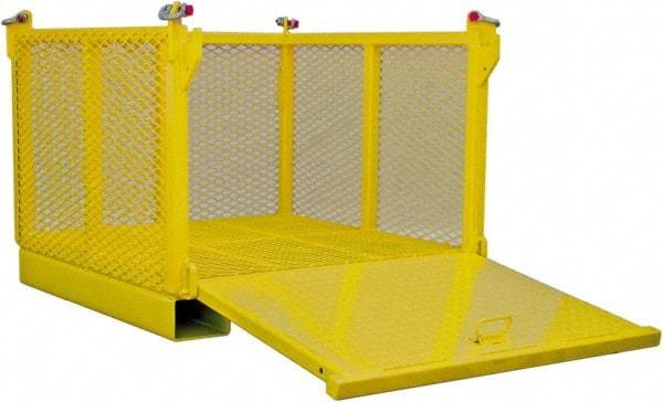 Machining & Welding - 48" Long x 48" Wide x 28" High Steel Basket-Style Bulk Container - 2,500 Lb. Load Capacity - Industrial Tool & Supply