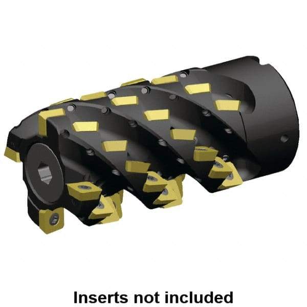 Kennametal - 40 Inserts, 63mm Cut Diam, 27mm Arbor Diam, 94mm Max Depth of Cut, Indexable Square-Shoulder Face Mill - 0° Lead Angle, 124mm High, SD.. 1204.. Insert Compatibility, Through Coolant, Series 5230VS12 - Industrial Tool & Supply