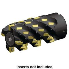 Kennametal - 40 Inserts, 63mm Cut Diam, 27mm Arbor Diam, 94mm Max Depth of Cut, Indexable Square-Shoulder Face Mill - 0° Lead Angle, 124mm High, SD.. 1204.. Insert Compatibility, Through Coolant, Series 5230VS12 - Industrial Tool & Supply