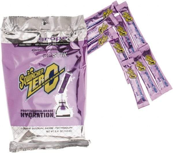 Sqwincher - 0.11 oz Packet Sugar Free Grape Activity Drink - Powdered, Yields 20 oz - Industrial Tool & Supply