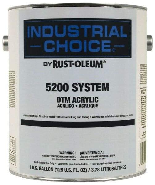 Rust-Oleum - 1 Gal Masstone Semi Gloss Finish Acrylic Enamel Paint - Interior/Exterior, Direct to Metal, <250 gL VOC Compliance - Industrial Tool & Supply