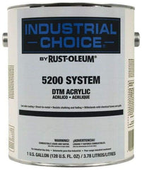 Rust-Oleum - 1 Gal Masstone Flat Finish Acrylic Enamel Paint - Interior/Exterior, Direct to Metal, <250 gL VOC Compliance - Industrial Tool & Supply