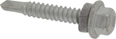 Buildex - 1/4", Hex Washer Head, Hex Drive, 1-1/2" Length Under Head, #3 Point, Self Drilling Screw - Steel - Industrial Tool & Supply