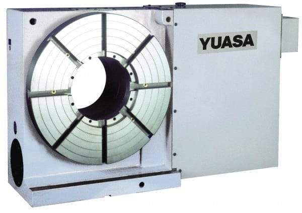 Yuasa - 1 Spindle, 25 Max RPM, 15.75" Table Diam, 2 hp, Horizontal & Vertical CNC Rotary Indexing Table - 500 kg (1100 Lb) Max Horiz Load, 281.94mm Centerline Height - Industrial Tool & Supply