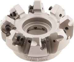 Iscar - 3" Cut Diam, 1" Arbor Hole, 0.276" Max Depth of Cut, 45° Indexable Chamfer & Angle Face Mill - 8 Inserts, S845 SX.U 16.. Insert, Right Hand Cut, 8 Flutes, Through Coolant, Series Helido - Industrial Tool & Supply