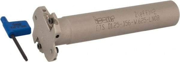 Iscar - Shank Connection, 5/32" Cutting Width, 5/16" Depth of Cut, 1-1/4" Cutter Diam, 2 Tooth Indexable Slotting Cutter - 5/8" Shank Diam, ETS-LN08 Toolholder, LNET Insert, Right Hand Cutting Direction - Industrial Tool & Supply