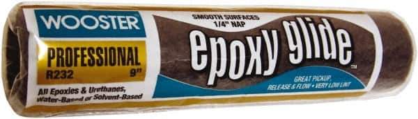 Wooster Brush - 1/4" Nap, 9" Wide Paint Roller Cover - Smooth Texture, Fabric - Industrial Tool & Supply