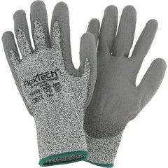 Wells Lamont - Size M, ANSI Cut Lvl 2, Cut Resistant Gloves - Palm Coated, Gray - Industrial Tool & Supply