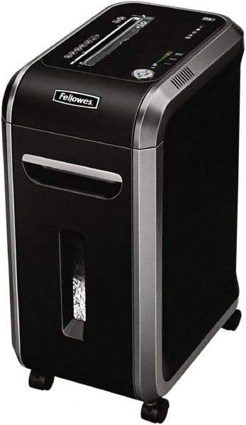 FELLOWES - 5/32 x 1-1/2" Strip, Manual 18 Sheet Cross Cut Paper Shredder - 17.7" Long x 11-7/16" Wide x 25" High, Level 4 Security, 9 Gal Wastebasket - Industrial Tool & Supply