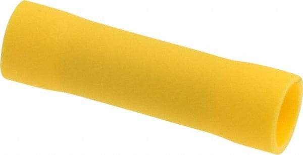 Thomas & Betts - 12 to 10 AWG Compatible, Vinyl Fully Insulated, Crimp-On Butt Splice Terminal - Copper Contacts, 1.024" OAL, Yellow - Industrial Tool & Supply