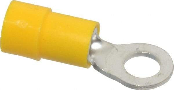 Thomas & Betts - 12-10 AWG Partially Insulated Crimp Connection Circular Ring Terminal - #10 Stud, 1.047" OAL x 0.374" Wide, Tin Plated Copper Contact - Industrial Tool & Supply