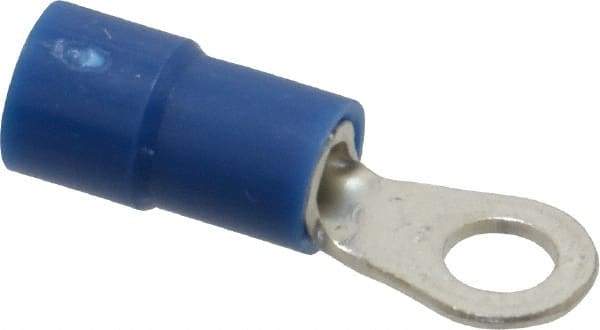 Thomas & Betts - 16-14 AWG Partially Insulated Crimp Connection Circular Ring Terminal - #6 Stud, 0.803" OAL x 0.26" Wide, Tin Plated Copper Contact - Industrial Tool & Supply