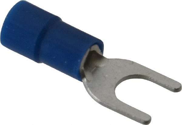 Thomas & Betts - #10 Stud, 16 to 14 AWG Compatible, Partially Insulated, Crimp Connection, Standard Fork Terminal - Industrial Tool & Supply