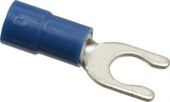 Thomas & Betts - #10 Stud, 16 to 14 AWG Compatible, Partially Insulated, Crimp Connection, Locking Fork Terminal - Industrial Tool & Supply