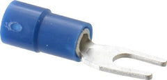 Thomas & Betts - #6 Stud, 16 to 14 AWG Compatible, Partially Insulated, Crimp Connection, Standard Fork Terminal - Industrial Tool & Supply