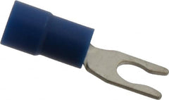 Thomas & Betts - #6 Stud, 16 to 14 AWG Compatible, Partially Insulated, Crimp Connection, Locking Fork Terminal - Industrial Tool & Supply