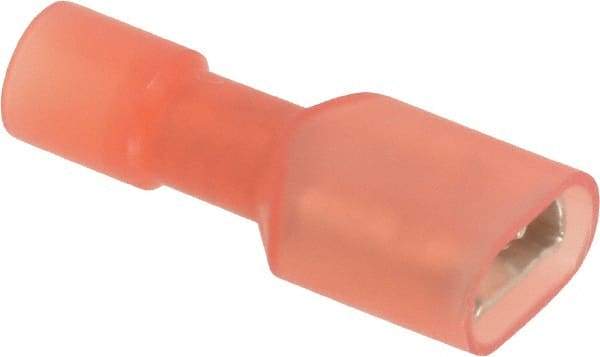 Thomas & Betts - 22 to 16 AWG, Nylon, Fully Insulated, Female Wire Disconnect - 1/4 Inch Wide Tab, Red, CSA Certified, RoHS Compliant, UL 94 V-2, UL File E9809, UL Listed - Industrial Tool & Supply