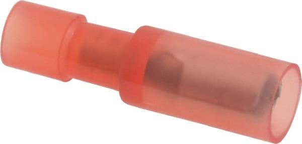 Thomas & Betts - 22 to 16 AWG Bullet Connector - 0.153" Bullet Diam, Red Nylon Insulation - Industrial Tool & Supply