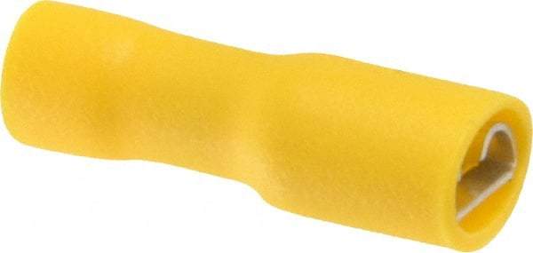 Thomas & Betts - 12 to 10 AWG, Vinyl, Fully Insulated, Female Wire Disconnect - 1/4 Inch Wide Tab, Yellow, RoHS Compliant, UL 94 V-0 - Industrial Tool & Supply