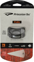 Princeton Tec - LED Bulb, 70 Lumens, Hands-free Flashlight - Black Plastic Body, 3 AAA Batteries Not Included - Industrial Tool & Supply