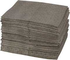 Brady SPC Sorbents - 25 Gal Capacity per Package, Universal Pad - 19" Long x 15" Wide, Gray, Polypropylene - Industrial Tool & Supply