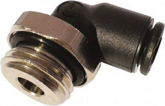 Legris - 6mm OD, M5x0.8 Metric, Nylon/Nickel Plated Brass Push-to-Connect Male Elbow - 290 Max psi - Industrial Tool & Supply