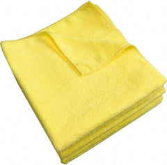 PRO-SOURCE - Reusable Microfiber Wipes - 14" x 14" Sheet Size, Yellow - Industrial Tool & Supply