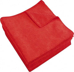 PRO-SOURCE - Reusable Microfiber Wipes - 14" x 14" Sheet Size, Red - Industrial Tool & Supply