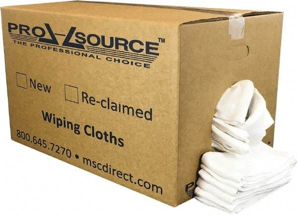 PRO-SOURCE - 25 Inch Long x 16 Inch Wide Virgin Cotton Surgical Towels - White, Huck Toweling, Lint Free, 25 Lbs. at 4 to 6 per Pound, Box - Industrial Tool & Supply