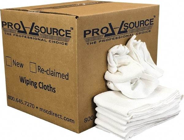 PRO-SOURCE - 25 Inch Long x 16 Inch Wide Virgin Cotton Surgical Towels - White, Huck Toweling, Lint Free, 10 Lbs. at 4 to 6 per Pound, Box - Industrial Tool & Supply