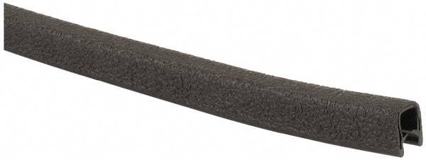 TRIM-LOK - 1/4 Inch Thick x 0.42 Wide x 100 Ft. Long, EPDM Rubber Edge Trim - Leather Texture - Industrial Tool & Supply