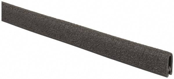 TRIM-LOK - 1/16 Inch Thick x 0.23 Wide x 100 Ft. Long, EPDM Rubber Edge Trim - Leather Texture - Industrial Tool & Supply