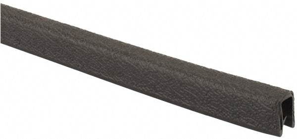 TRIM-LOK - 1/8 Inch Thick x 0.3 Wide x 100 Ft. Long, EPDM Rubber Edge Trim - Pebble Texture - Industrial Tool & Supply