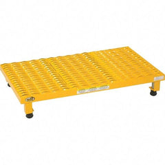Vestil - 5" High x 19" Wide x 36" Deep, Yellow Step Stand - Steel, 500 Lb Capacity - Industrial Tool & Supply