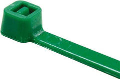 Value Collection - 8" Long Green Nylon Standard Cable Tie - 50 Lb Tensile Strength, 54mm Max Bundle Diam - Industrial Tool & Supply