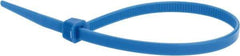 Value Collection - 8" Long Blue Nylon Standard Cable Tie - 50 Lb Tensile Strength, 54mm Max Bundle Diam - Industrial Tool & Supply