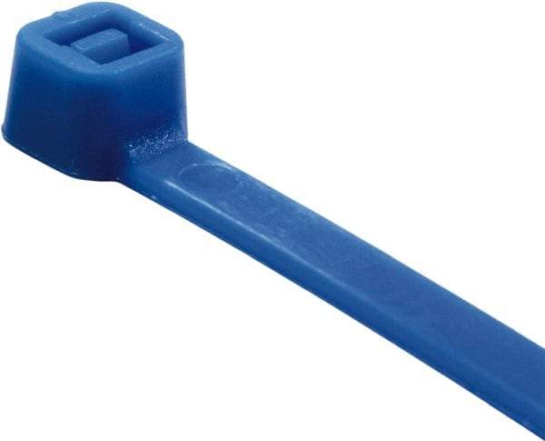 Value Collection - 11" Long Blue Nylon Standard Cable Tie - 50 Lb Tensile Strength, 81mm Max Bundle Diam - Industrial Tool & Supply