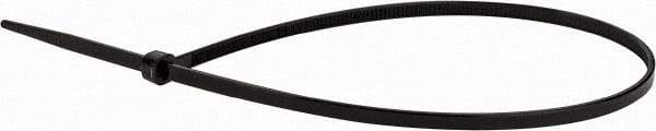 Value Collection - 11.4" Long Black Nylon Standard Cable Tie - 40 Lb Tensile Strength, 82mm Max Bundle Diam - Industrial Tool & Supply